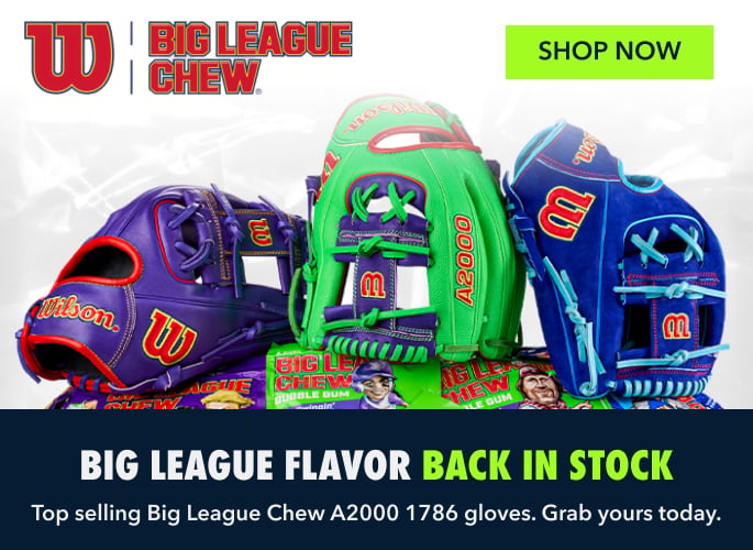 BACK IN STOCK Wilson Limited Edition A2000 Big League Chew Baseball Gloves Shop Now